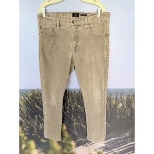 Quicksilver Men's Corduroy Pants Straight Tapered Fit‎ Casual Beige Size 34